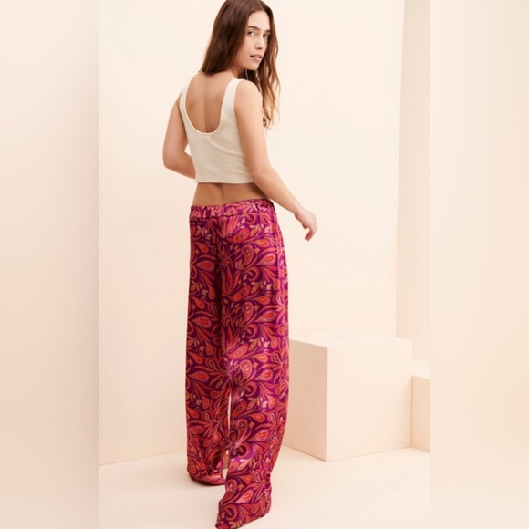Free people “good days printed satin trousers” - Picture 3 of 3